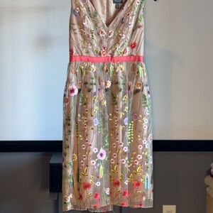 Adrianna Papell Elegant overlay floral dress